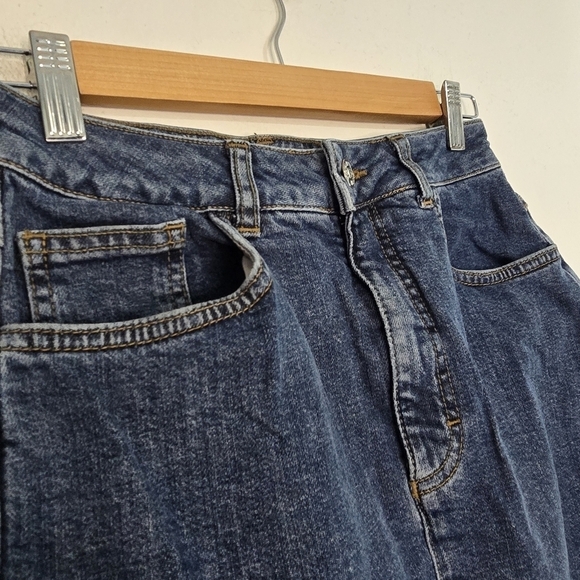 Scanlan Theodore Blue Denim Skirt stretchy - Picture 5 of 13